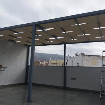 Κυματιστή τέντα σε ταράτσα Αθήνα Κυματιστή τέντα σε ταράτσα